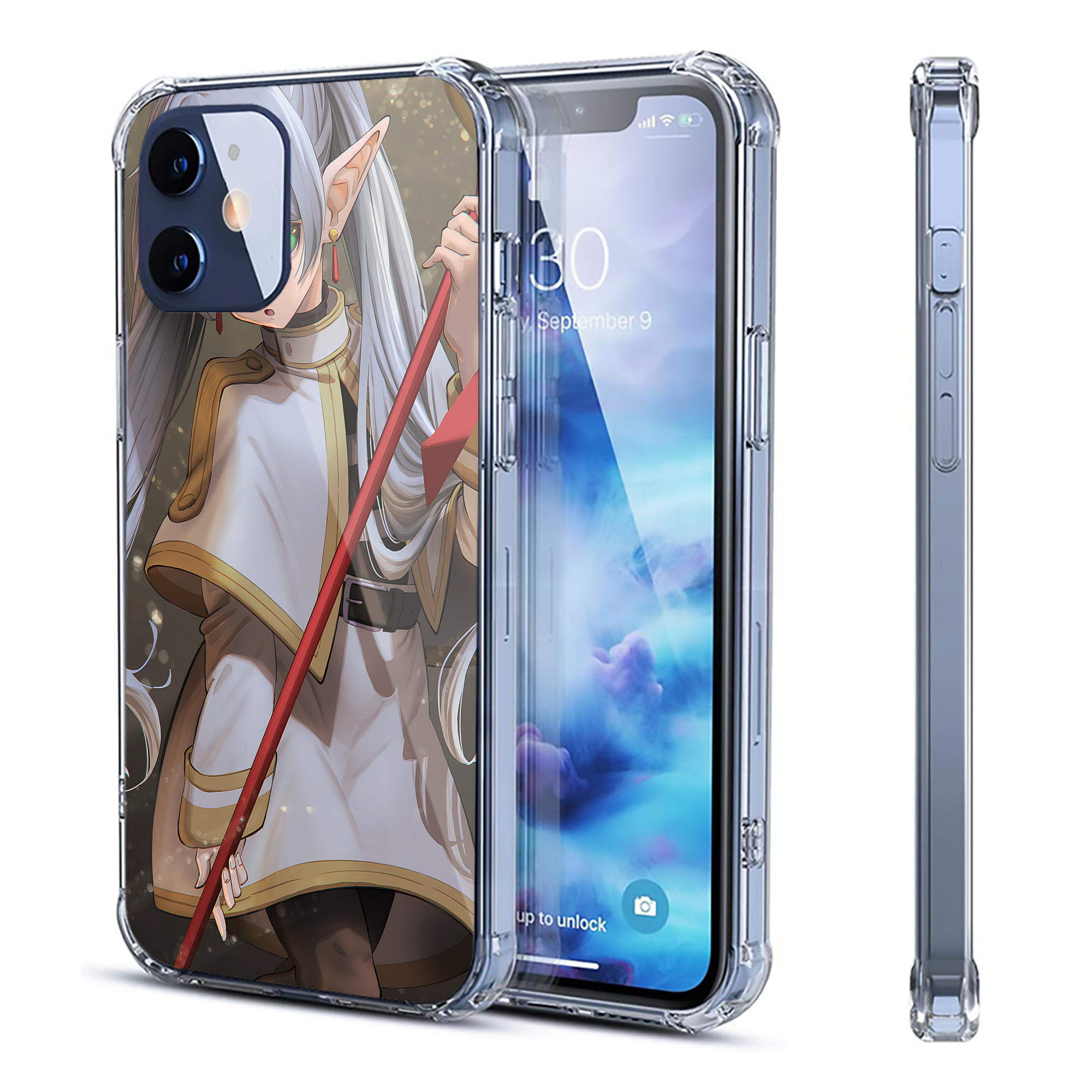 （画像用） 葬送のフリーレン Frieren 【iPhone 12シリーズ対応】透明スマホケース（クリアソフトケース）